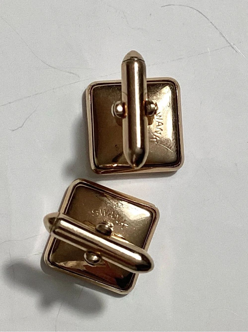 Swank Mid Century Shriners Square Cufflinks